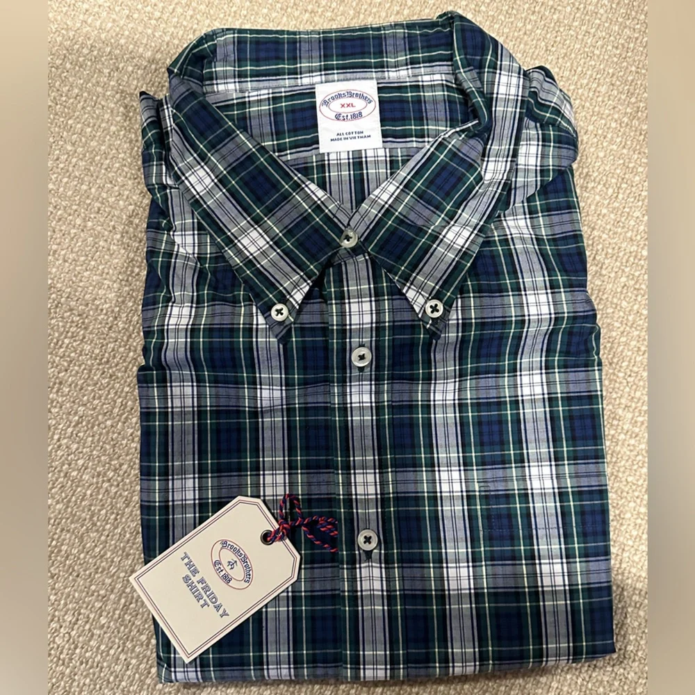 Brooks Brothers Tartan Plaid Friday Shirt size XXL - Picture 2 of 5